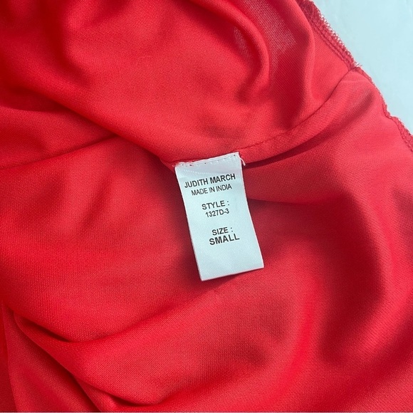 JUDITH March Gypsy Knot Red Embroidered Dress S - Picture 6 of 9